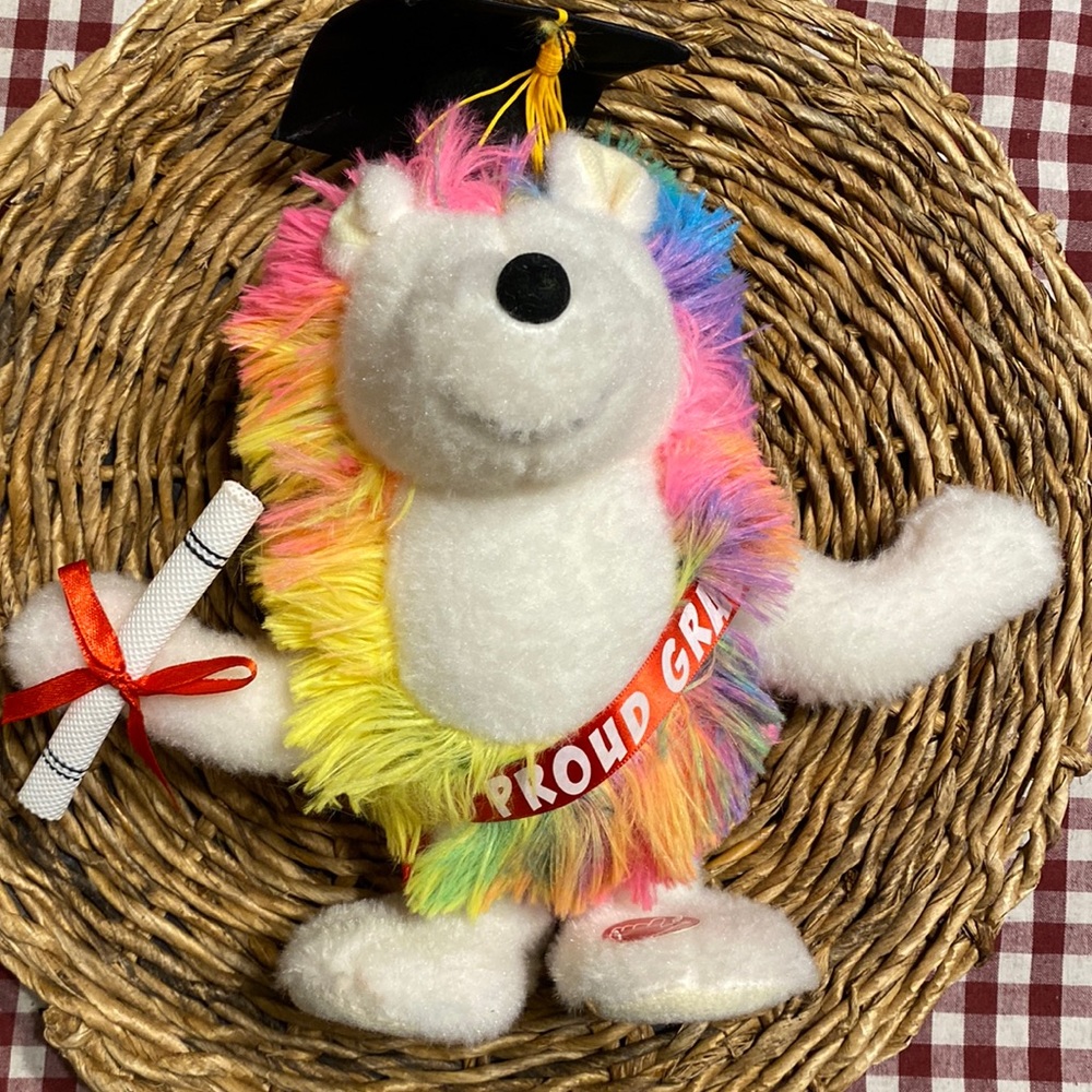 Proud grad hedgehog singing dancing graduation gift MC Hammer Cant Touch this